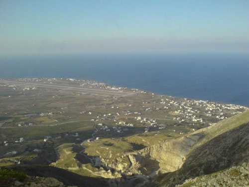 Santorini, widok z Profitis Ilias