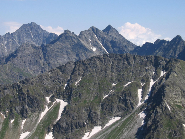 Wysoka, Rysy, Niżne Rysy, Gerlach po prawej Mięguszowiecki Czarny #GóryTatry