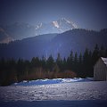 Panorama gór z drogi w Murzasichle #murzasichle #chatka #panorama #spacery #góry #zima