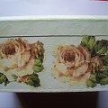 Pierwsza skrzyneczka przód #decoupage