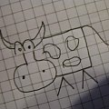 #krowa #rysunek #abstrakcja #kartka #zeszyt #nuda