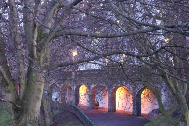 Aberdeen w trakcie zapadania zmierzchu i zapalania lamp... #Szkocja