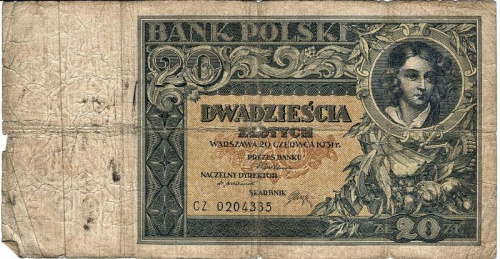 Dwadzieścia złotych polskich #banknoty