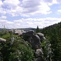 Panorama Kotliny Jeleniogórskiej z Hutniczego Grzbietu w Karkonoszach