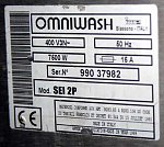 OMNIWASH SEI 2P zmywarka przemysłowa kilka pytań