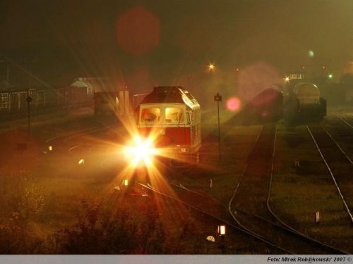 Lok. BR232-309 po przyprowadzeniu pociągu z pustymi platformami z Brzegu do Sławkowa. Dn. 25.10.2007 roku