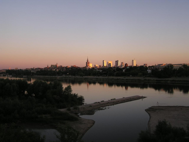 Warszawa - widok na Starówkę i Wisłę, jeszcze inne ujęcie. #panorama #StareMiasto #Starówka #Warszawa