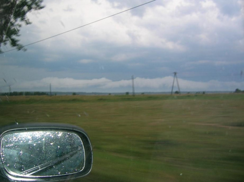 chmura burzowa, pomiędzy Łodzią a Katowicami #natura #chmury #zjawiska #niebo
