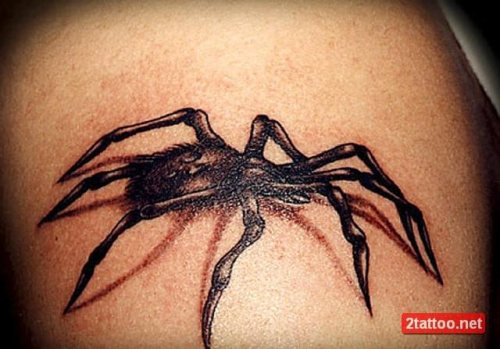 Tatuaż - pająk, więcej na 2tattoo.net #tatuaż #tattoo #ciało #naga #sex