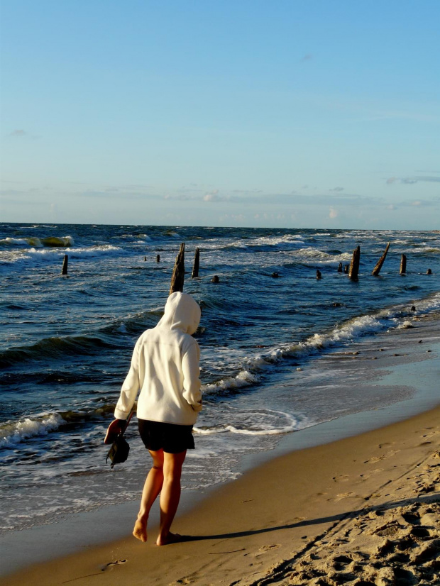 na plaży