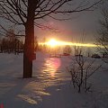 zima w Jodłowie #przyroda #ZachódSłońca #jodłów