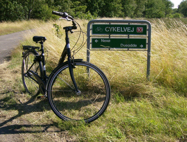 Bornholm to istny raj dla rowerzystów. Dróg rowerowych jest tu mnóstwo i są świetnie oznaczone. W drodze na plaże Dueodde.