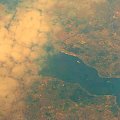 Dunaj z lotu ptaka #Dunaj #lot #chmury #widok