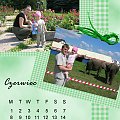 Kalendarz 2009 - Czerwiec #DigitalScrapbooking #kalendarz