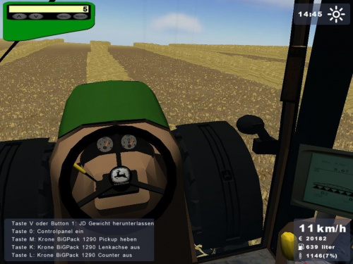 John Deere 8530 + prasa do słomy John Deere 690 #LandwirtschaftsSimulator2008 #JohnDeere