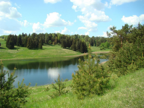 Jezioro Tobellus (Stańczyki) niedaleko wiaduktów.