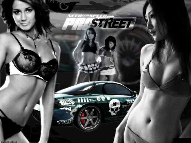 Tapetki NFS Pro street z wyciętymi znakami adresu strony - czarne kwadraciki.. (dla forum needforspeed.pl)