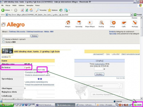 pomyłka naallegro. do końca aukcji 2h która kończy się o 14 a włąsnie jest 14 z hakiem #AllegroNokiaPomyłkaFakeŚmieszne